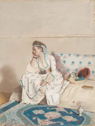 Portrait of Marie Fargues, Wife of the Artist, in Turkish Costume